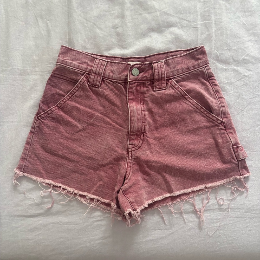 PacSun Dark Pink High Rise Denim Short